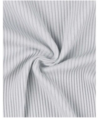 une nana cool 綿100% リブ編みコットン 長袖シャツ GY