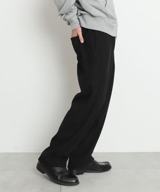 WEGO 【暖パンツ/SMLサイズ展開】裏ベロアシェフパンツ ブラック