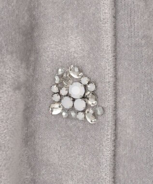 自由区 【Premium Collection】キュプラシェニール カーディガン ライトグレー系