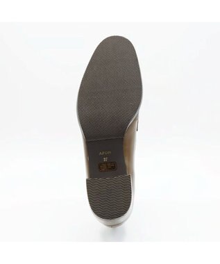 APOM イタリアンレザー ブロックヒールビットローファー45 ブラウン