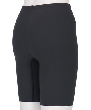 Wing 補整ショーツ ほどよいおなか押さえ まるみのあるヒップライン ラクな着用感 【Pパンツ】 ロング丈 はきこみ丈ふかめ KJ4825 ウイング／ワコール ブラック