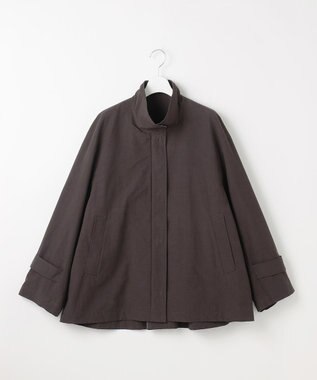 自由区 コットンリネンウェザーライト コート ブラウン