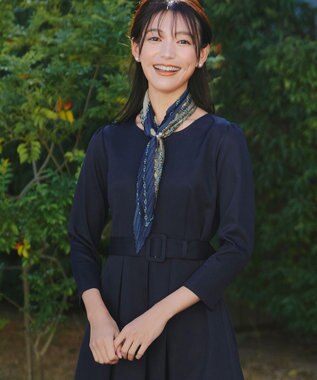 Tiaclasse 【選べる柄タイプ】プリーツスカーフ Bブルー