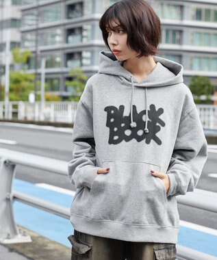 WEGO 【ユニセックス着用ITEM/裏起毛/SMLサイズ展開】リラックスフィットスプレーグラフィックパーカー 杢グレー