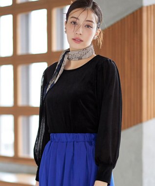 Tiaclasse 【選べる柄タイプ】プリーツスカーフ Dグレージュ