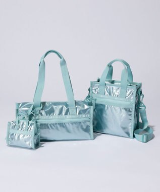 LeSportsac MINI N/S TOTE/アクアブルーシャイン アクアブルーシャイン