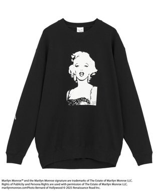 Green Parks ■Ｍａｒｉｌｙｎ　Ｍｏｎｒｏｅ　モノクロｐｔスウェット Black