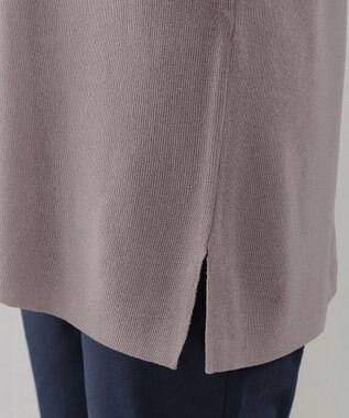 Tiaclasse 【新色追加】フレンチスリーブニットチュニック モカ