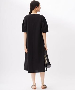 自由区 S 【接触冷感・UVカット・吸水速乾・抗菌防臭・洗える】ハイカウントモクロディ ワンピース ブラック