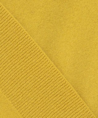 ICB 【CLASSY.1月号掲載・前後着用可能】ピュアカシミヤ バイカラーニット ライム×ライトグレー系