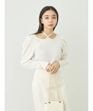 earth music&ecology ホルターネックインナー Ivory