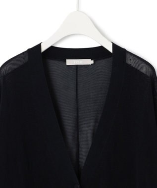 ICB 【洗える】 ドライシンセティックハイゲージ カーディガン ネイビー系