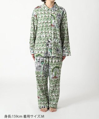 tsumori chisato SLEEP ツモリチサト パジャマ 長袖 長ズボン 夏 レディース UDT164 /ワコール グリーン