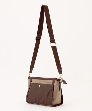 LA BAGAGERIE 【MONICA】ナイロンコンビショルダーバッグ チャコールグレー