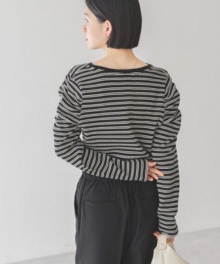 AMERICAN HOLIC ショルダーギャザーワッフルプルオーバー Black