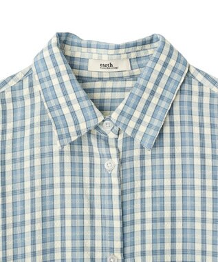 earth music&ecology 【予約】アソートチェックシャツ チェックサックス