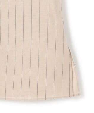 BEIGE， ERYTH / リネンストライプ キャミソール Flax × Bordeaux