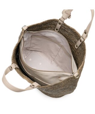 IBIZA ラフィア　2WAYバッグ（草木染め） グレー