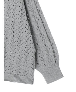 earth music&ecology ビッグカラーニットプルオーバー Light Gray