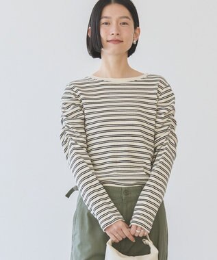 AMERICAN HOLIC ショルダーギャザーワッフルプルオーバー Ivory