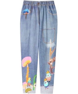 tsumori chisato SLEEP ツモリチサト ボトムス 綿100%(本体) ミニ裏毛素材 長ズボン レディース UOX587 /ワコール