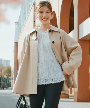 UNFILO エアリーヤーン ギャザーブラウス エクリュ