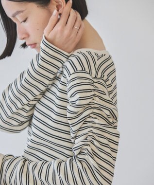 AMERICAN HOLIC ショルダーギャザーワッフルプルオーバー Ivory