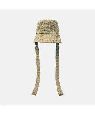 林八百吉商店 un chapeau　ひも付きチェックハット グリーン