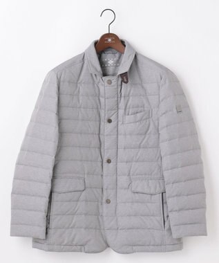 JOSEPH ABBOUD 【軽量/防風/形状記憶】インターレース ダウン ジャケット ライトグレー系