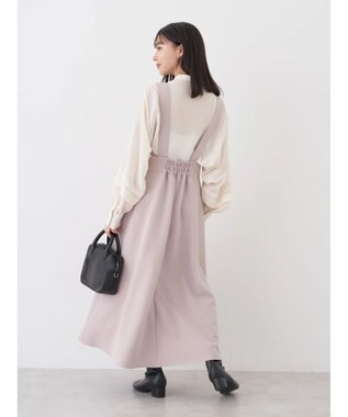 earth music&ecology Ｖネック切替ジャンスカ Beige