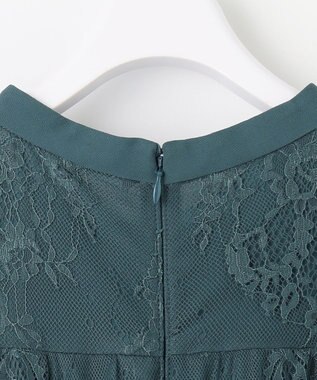 ANY SIS 【洗える】レーシーケープ ドレス ダスティグリーン