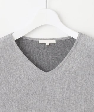 自由区 L 【カタログ掲載】ファインウールカシミヤドルマンシルエット ニット グレー系