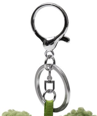 WEGO もこもこけろちゃんぬいぐるみキーホルダー グリーン