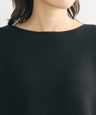 Green Parks もちやわ袖釦ドルマンニットプルオーバー Black