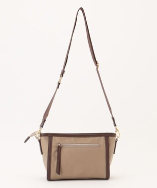 LA BAGAGERIE 【MONICA】ナイロンコンビショルダーバッグ チャコールグレー