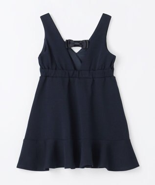 組曲 KIDS 【110-140㎝】ダンボールニット ジャンスカ ネイビー系