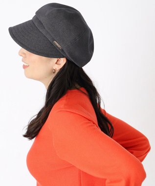 MOONBAT FURLA(フルラ) ワンポントプレート キャスケット／UV 手洗い可 日本製 サイズ調整 防菌防臭 ダークグレー