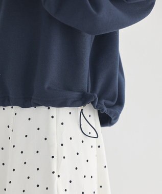 earth music&ecology 【裏毛】アソートロゴウラケドロストプルオーバー Navy