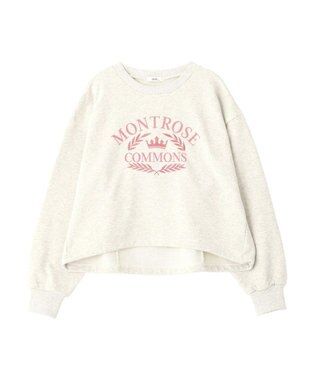 earth music&ecology 【裏毛】アソートロゴウラケドロストプルオーバー Oatmeal