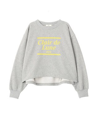 earth music&ecology 【裏毛】アソートロゴウラケドロストプルオーバー Gray Mixture