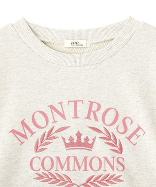 earth music&ecology 【裏毛】アソートロゴウラケドロストプルオーバー Oatmeal