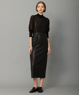 ICB 【洗える】ヴィスコースシアー ハイネックプルオーバー ブラック系