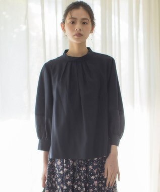 リヨセルシャーティングハイネック ブラウス