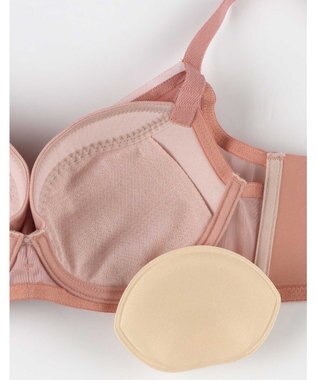 une nana cool 【脇高で背中スムージングブラジャー】さあわたし シンプル コーラル