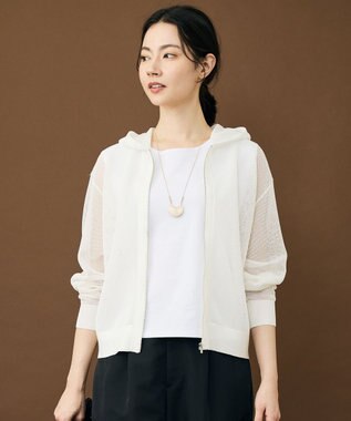  ライトメッシュジップ パーカー