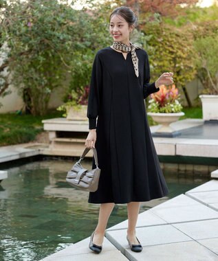 Tiaclasse 【選べる柄タイプ】プリーツスカーフ Aアイボリー