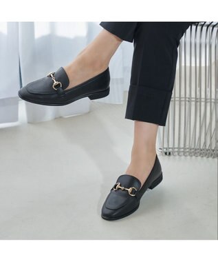 MODE ET JACOMO <carino>レザービットローファー ブラック