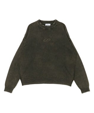 WEGO 【ユニセックス着用ITEM】ピグメントロゴニットプルオーバー カーキ