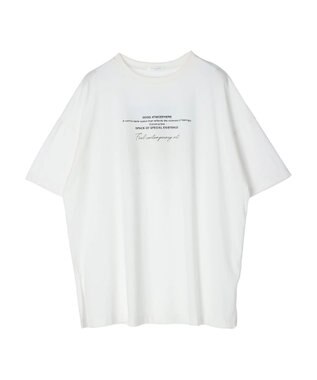 Green Parks バックフォトプリント半袖チュニック Off White
