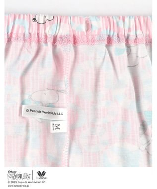 WACOAL ワコール_リラックス＆スリープ パジャマ 3分袖 半袖 8分丈 綿100%(本体) PEANUTS スヌーピー レディース FDT158 /ワコール ピンク